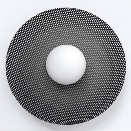 Aplique de pared Jovra negro