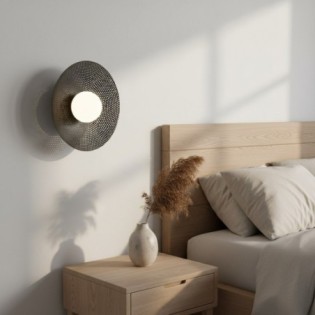 Aplique de pared Jovra negro