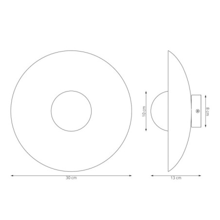 Aplique de pared Jovra blanco