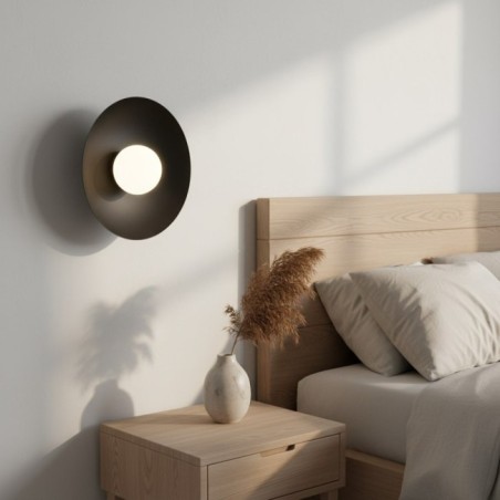 Aplique de pared Buli negro