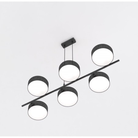 Troma black pendant lamp (6 lights)