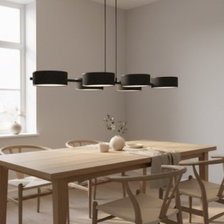 Troma black pendant lamp (6 lights)