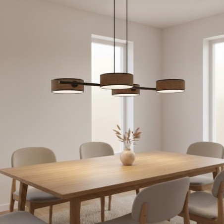 Troma brown+black hanging lamp (4 lights)