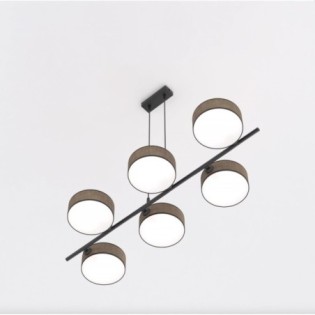 Brown+black Troma pendant lamp (6 lights)