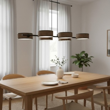 Brown+black Troma pendant lamp (6 lights)