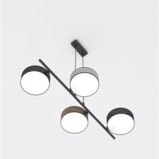 Troma black+brown+gray hanging lamp (4 lights)