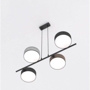 Troma black+brown+gray hanging lamp (4 lights)