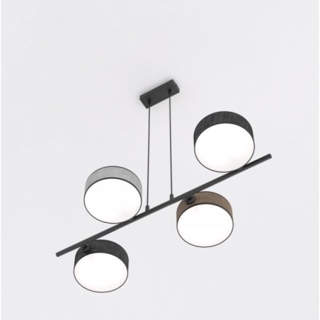 Troma black+brown+gray hanging lamp (4 lights)
