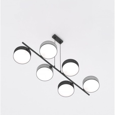 Troma black and gray hanging lamp (6 lights)