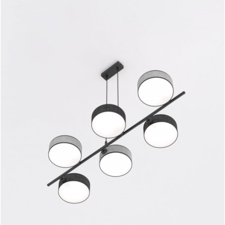 Troma black and gray hanging lamp (6 lights)
