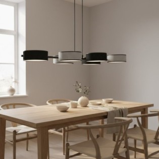 Troma black and gray hanging lamp (6 lights)