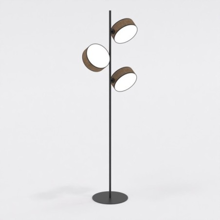 Troma brown+black floor lamp (3 lights)