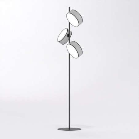 Gray and black Troma floor lamp (3 lights)