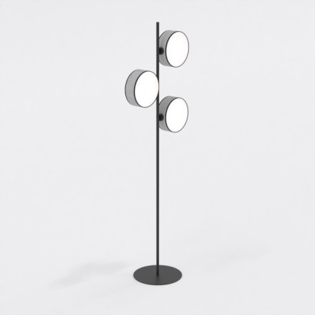 Gray and black Troma floor lamp (3 lights)