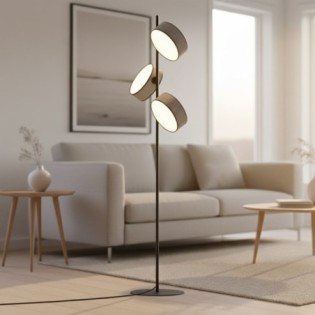 Gray and black Troma floor lamp (3 lights)