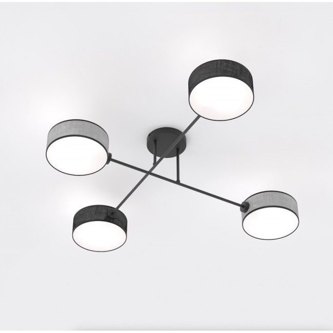 Lorix black and gray ceiling lamp (4 lights)