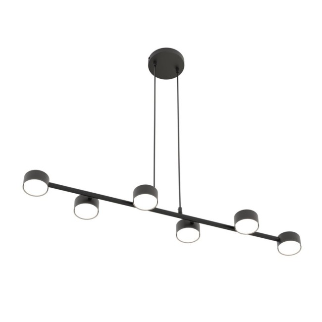 Solvi black pendant lamp (6 lights)