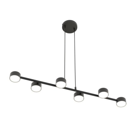 Solvi black pendant lamp (6 lights)