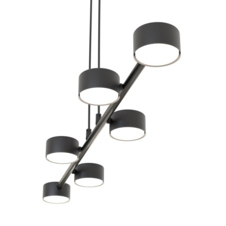 Solvi black pendant lamp (6 lights)