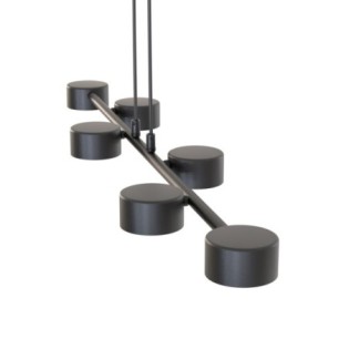Solvi black pendant lamp (6 lights)