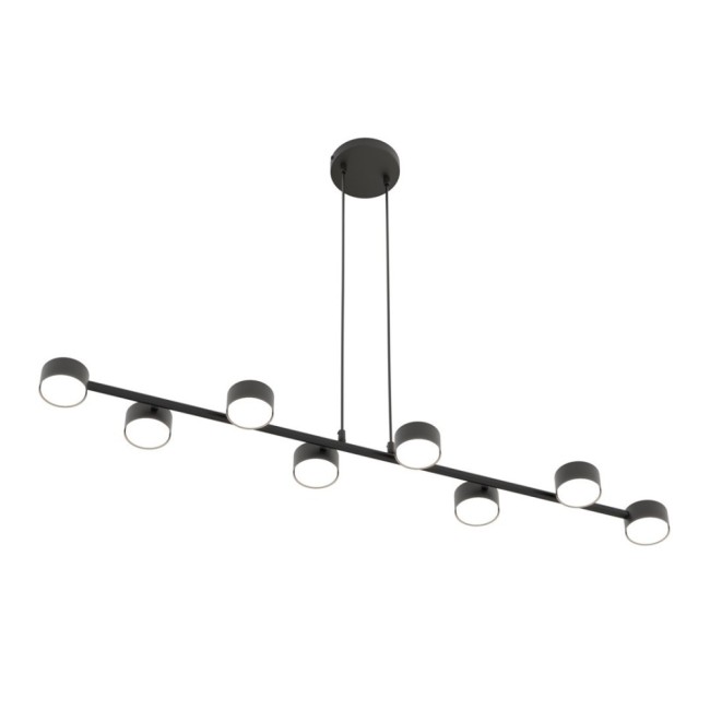 Solvi black pendant lamp (8 lights)