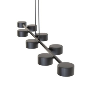 Solvi black pendant lamp (8 lights)