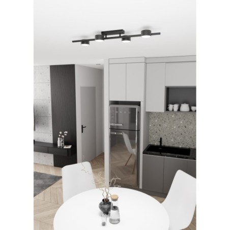 Kelmi black ceiling lamp (4 lights)