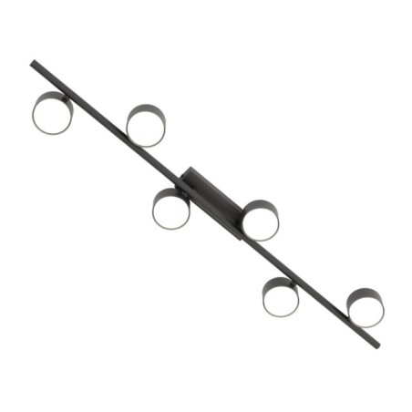 Kelmi black ceiling lamp (6 lights)