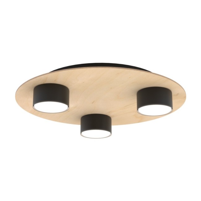 Jeru black ceiling lamp (3 lights)