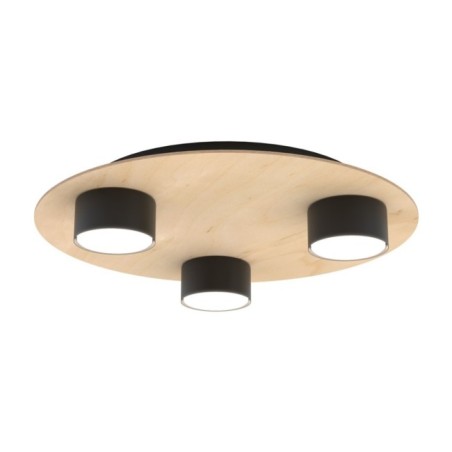 Jeru black ceiling lamp (3 lights)