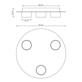 Jeru black ceiling lamp (3 lights)