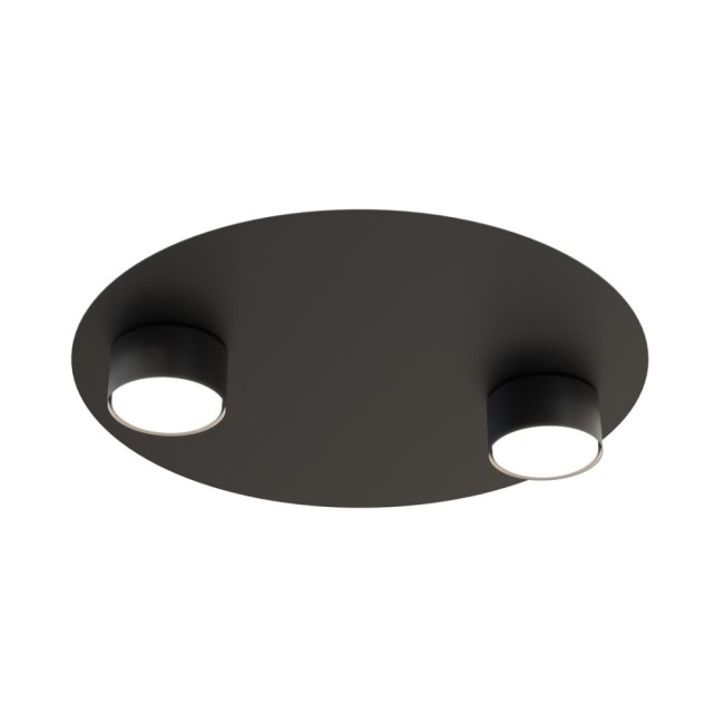 Qeri black ceiling lamp (2 lights)