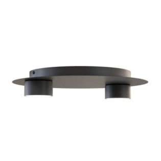 Qeri black ceiling lamp (2 lights)