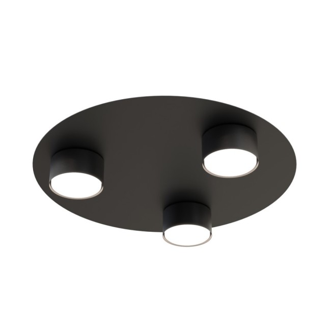 Qeri black ceiling lamp (3 lights)
