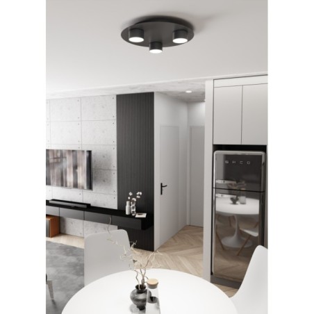 Qeri black ceiling lamp (3 lights)