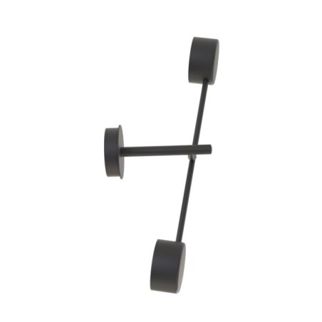 Aplique de pared Feru negro (2 luces)