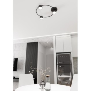 Black Peacock Ceiling Lamp (3 lights)