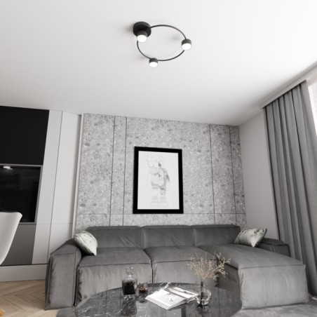 Black Peacock Ceiling Lamp (3 lights)