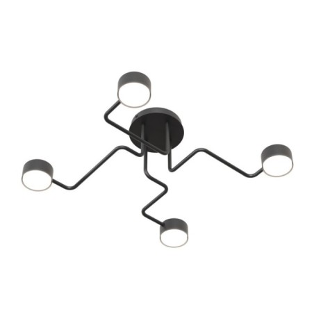Xuli black ceiling lamp (4 lights)