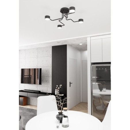 Xuli black ceiling lamp (4 lights)