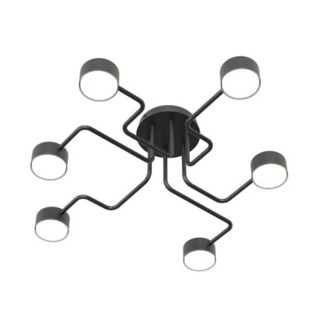 Xuli black ceiling lamp (6 lights)