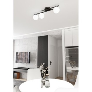 Lámpara de techo Dremo negro (3 luces)