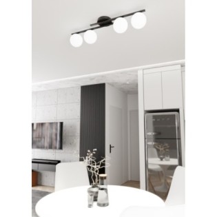 Lámpara de techo Dremo negro (4 luces)