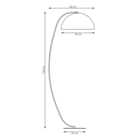 Lynox orange floor lamp