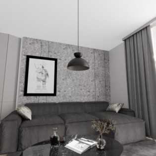 Lámpara colgante Varel S negro