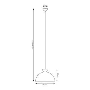 Lámpara colgante Varel L negro