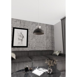 Lámpara colgante Varel S negro+blanco