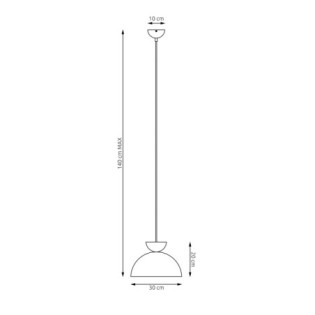 Lámpara colgante Varel S negro+verde