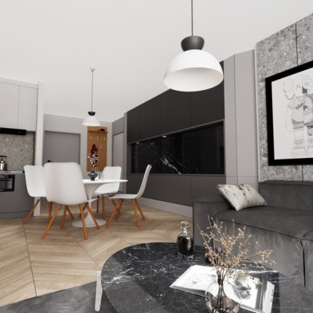 Lámpara colgante Varel S blanco+negro