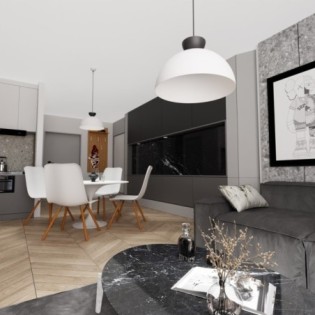 Lámpara colgante Varel L blanco+negro